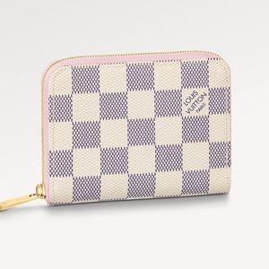 Louis Voutton Zippy Coin Purse Padlock in Domier Azur AUTHENTIC